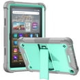 thumbnail image 1 of TECH CIRCLE Case for Kindle Fire HD 8 & Fire HD 8 Plus Tablet (2022 Release - 12th Generation) 8" - Sturdy Viewing Kickstand Shockproof Case Lightweight Rugged Hard Simple Back Cover Case, Green, 1 of 7