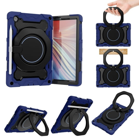 TECH CIRCLE Case for Lenovo Tab M10 HD (2nd Gen) (10.1") (TB-X306F) Tablet - Heavy Duty Protection Rugged Case with Kickstand Portable Handle Drop Proof Cover, Darkblue