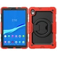 thumbnail image 1 of TECH CIRCLE Case for Lenovo Tab M10 Plus (10.3") (Model TB-X606F) with [Screen Protector] - Drop Proof Protective Kickstand Case Portable Handle Sturdy Rugged Cover, Red, 1 of 10