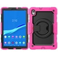 thumbnail image 1 of TECH CIRCLE Case for Lenovo Tab M10 Plus (10.3") (Model TB-X606F) with [Screen Protector] - Drop Proof Protective Kickstand Case Portable Handle Sturdy Rugged Cover, Rose, 1 of 10