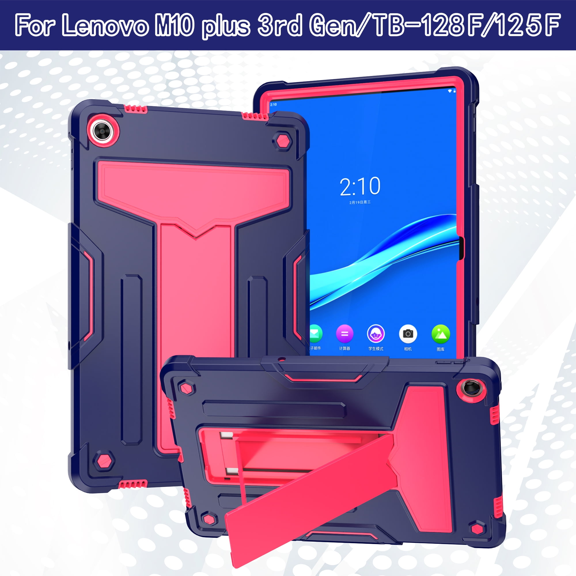 Case For Lenovo Tab M10 Plus 3rd Gen 10.6 Inch 2022, Tb125fu/tb128fu/tb128xu Case With Screen Protector Pen Holder, 3 Layer  Shockproof Rugged Durabl