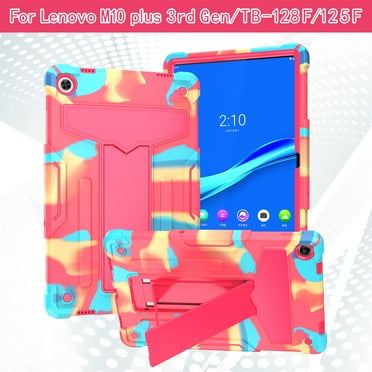 TECH CIRCLE Case for Lenovo Tab M10 Plus (3rd Gen) 2022 10.6 inch TB-125F/TB-128F,Shockproof Kids Friendly Convertible Stand Full Body Rugged Protective Sturdy Cover with Pencil Holder, Rainbow Rose