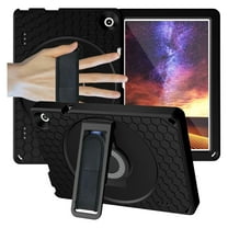 TECH CIRCLE Case for Onn 10.1" Gen 3 2022 Tablet,360 Rotating Stand Hand DropProof Shockproof Cover with Handle Strap/Shoulder Strap/Kickstand Protective Case for Onn 10.1 Model 100071485,Black