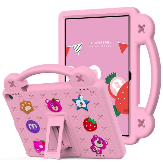TECH CIRCLE Case for Onn 11" Tablet Pro 2023, Cartoon Panda Shockproof Rugged Lightweight Convertible Stand Handles Kids Friendly Case for Onn 11 inch Tablet Pro 2023 (100110027) 11" Tablets,Pink