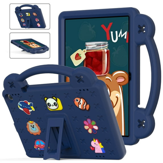 TECH CIRCLE Case for Onn 11" Tablet Pro 2023, Cartoon Panda Shockproof Rugged Lightweight Convertible Stand Handles Kids Friendly Case for 11" onn Tablet Pro 2023 (100110027),Navy Blue