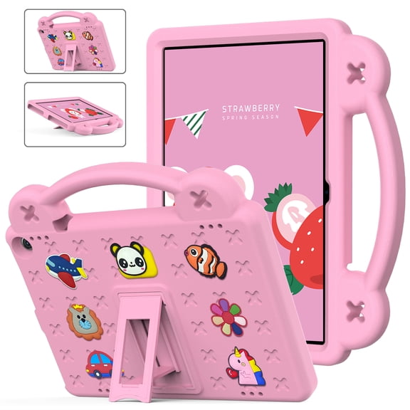 TECH CIRCLE Case for Onn 11" Tablet Pro 2023, Cartoon Panda Shockproof Rugged Lightweight Convertible Stand Handles Kids Friendly Case for 11" onn Tablet Pro 2023 (100110027),Pink
