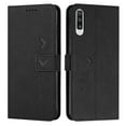 thumbnail image 1 of TECH CIRCLE Case for Samsung A70 6.7 Inch (2019) Skin Feel Leather Heart Print Wallet Case, Hand Strap Magnetic Buckle Holder Case for Girls Women, Black, 1 of 10