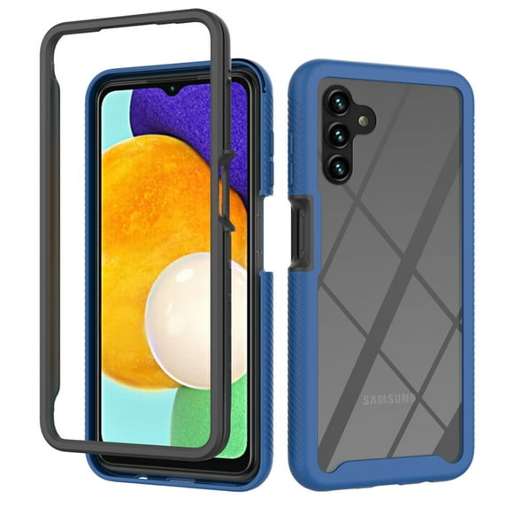 TECH CIRCLE Case for Samsung Galaxy A54 5G, 2 in 1 Slim Hybrid Shockproof Rubber Flexible Bumper Transparent Matte Anti-Slip Protective CLear Cover Case for Galaxy A54 5G 6.4 inch, Darkblue