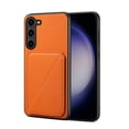 thumbnail image 1 of TECH CIRCLE Case for Samsung Galaxy A54 5G (6.4") 2023 Release Cell Phone - Premium Faux Leather/Silicone Back Cover Phone Case [Built-in Viewing Stand/Card Holder] Lightweigt Thin Cover Shell, Orange, 1 of 6