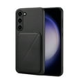 thumbnail image 1 of TECH CIRCLE Case for Samsung Galaxy S23 (6.1") 2023 Release Cell Phone - Premium Faux Leather/Silicone Back Cover Phone Case [Built-in Viewing Stand/Card Holder] Lightweigt Thin Cover Shell, Black, 1 of 7