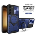 thumbnail image 1 of TECH CIRCLE Case for Samsung Galaxy S23 Plus 5G 2023, Sliding Lens Protective Rugged Case with Rotating Stand Phone Ring Holder Lightweight Sturdy Shockproof Cover for Galaxy S23 Plus 2023,Blue, 1 of 11