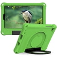 thumbnail image 1 of TECH CIRCLE Case for Samsung Galaxy Tab A7 Lite (8.7 Inch) (SM-T220) Tablet - Lightweight Plastic Kickstand Case Portable Handle Protective Cover for Kids (Green), 1 of 6