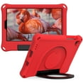 thumbnail image 1 of TECH CIRCLE Case for Samsung Galaxy Tab A7 Lite (8.7 Inch) (SM-T220) Tablet - Lightweight Plastic Kickstand Case Portable Handle Protective Cover for Kids (Red), 1 of 6