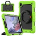 thumbnail image 1 of TECH CIRCLE Case for Samsung Galaxy Tab A7 Lite (8.7") Tablet (SM-T220)- [Built with Screen Protector] Heavy Duty Protection Rugged Case with Kickstand Portable Handle Drop Proof Cover, Green+Black, 1 of 8