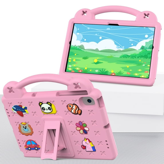 TECH CIRCLE Case for Samsung Galaxy Tab A8 10.5 Inch 2022 (SM-X200/SM-X205/SM-X207), Rugged Drop Protective Handle Stand Kids Friendly Case for Samsung X200, Pink