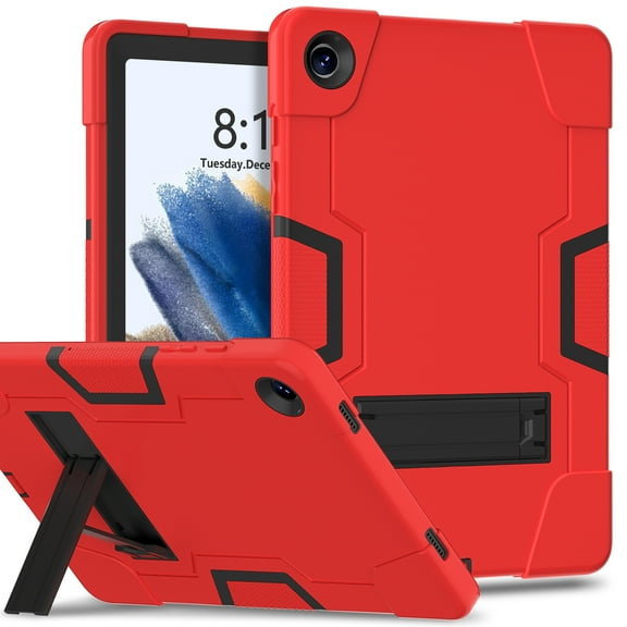 TECH CIRCLE Case for Samsung Galaxy Tab A9 Plus (2023) Tablet, Model SM-X210/SM-X215/SM-X216 Case - Heavy Duty Protective Shockproof Rugged Simple Back Cover Case with Foldable Kickstand, Red Black