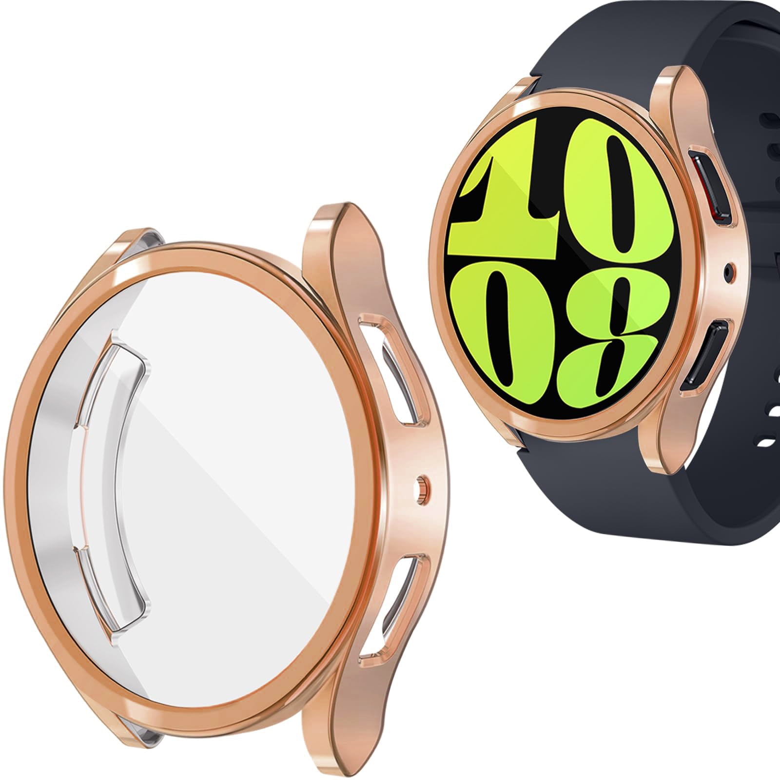 Scratch Resitant Screen TECH CIRCLE Case for Samsung Galaxy Watch 6 (40mm) 2023 Smartwatch ...