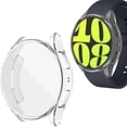 thumbnail image 1 of TECH CIRCLE Case for Samsung Galaxy Watch 6 (40mm) 2023 Smartwatch Model SM-R930 - Premium Scratch Resistant TPU Case [Built-in Screen Protector] Full Protective Soft Silicone Cover, Clear, 1 of 1