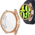 thumbnail image 1 of TECH CIRCLE Case for Samsung Galaxy Watch 6 (44mm) 2023 Smartwatch Model SM-R940 - Premium Scratch Resistant TPU Case [Built-in Screen Protector] Full Protective Soft Silicone Cover, Rosegold, 1 of 1