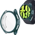 thumbnail image 1 of TECH CIRCLE Case for Samsung Galaxy Watch 6 (44mm) 2023 Smartwatch Model SM-R940 - Premium Scratch Resistant TPU Case [Built-in Screen Protector] Full Protective Soft Silicone Cover, Dark Green, 1 of 1