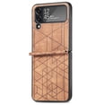 thumbnail image 1 of TECH CIRCLE Case for Samsung Galaxy Z Flip 4 Stylish Leather Pattern Anti-Scratch Non-Slip Support Wireless Charging Shockproof Case For Samsung Galaxy Z Flip 4,Brown, 1 of 8