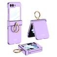 thumbnail image 1 of TECH CIRCLE Case for Samsung Galaxy Z Flip 5 with Hinge Protection, Slim Thin 360?Rotate Ring Kickstand Shockproof Protective Girls Women Boy Case for Samsung Galaxy Z Flip 5 5g 6.7 inch 2023,Purple, 1 of 8