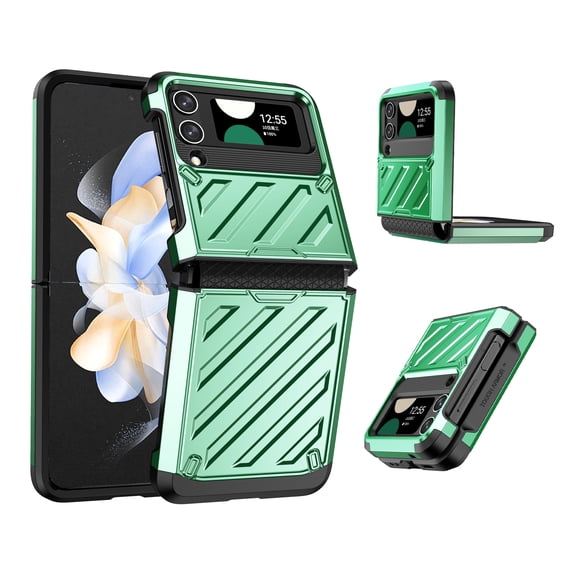 TECH CIRCLE Case for Samsung Galaxy Z Flip 6 5G 2024, Hinge Protection Military-grade Full-Body Dual Layer Drop Proof Rugged Shockproof Protective Case for Samsung Galaxy Z Flip 6 5G 6.7 inch, Green