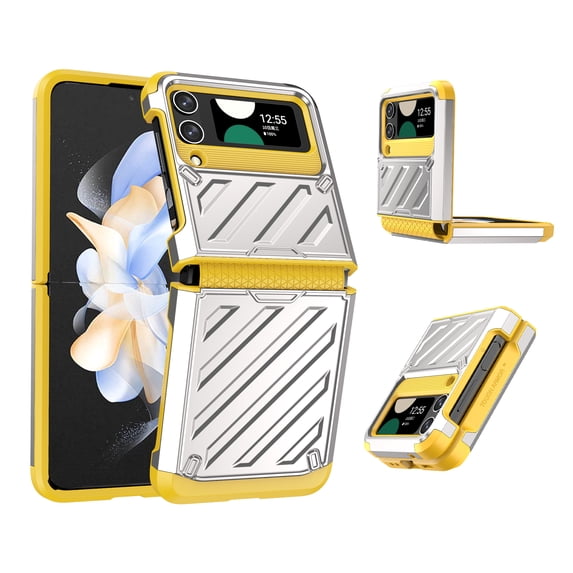 TECH CIRCLE Case for Samsung Galaxy Z Flip 6 5G 2024, Hinge Protection Military-grade Full-Body Dual Layer Drop Proof Rugged Shockproof Protective Case for Samsung Galaxy Z Flip 6 5G 6.7 inch, Silver