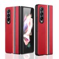 thumbnail image 1 of TECH CIRCLE Case for Samsung Galaxy Z Fold 4 2022 Magnetic Hinge Cover Protection, Slim Fit Hard PC + PU Leather Full Body Shockproof Protective Phone Case for Galaxy Z Fold 4 5G 7.6 inch,Red, 1 of 7