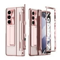 thumbnail image 1 of TECH CIRCLE Case for Samsung Galaxy Z Fold5 5G 2023,Slim Thin Rugged Protective Anti-Scratch Shell Support Wireless Charging Hidden Kickstand Clear Case for Samsung Galaxy Z Fold 5 2023, Rosegold, 1 of 8