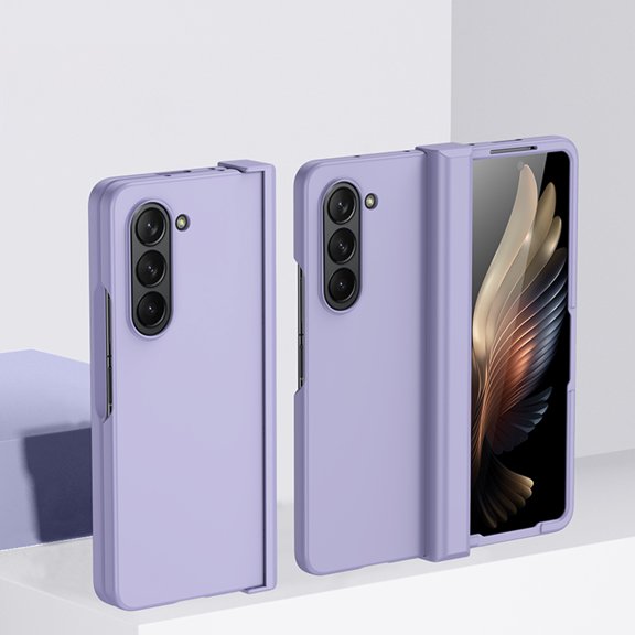 TECH CIRCLE Case For Samsung Galaxy Z Fold5,Thin Slim Hard PC Shookproof Folding Anti-Drop Wear-Resistant Full-Body Protection Phone Case with Hinge for Samsung Galaxy Z Fold 5 5G 7.6" 2023,Purple