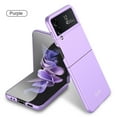 thumbnail image 1 of TECH CIRCLE Case for 2022 Samsung Galaxy Z Flip 4 5G Cell Phone (6.7") - Slim Thin Lightweight Plastic Shell Case (Purple), 1 of 1