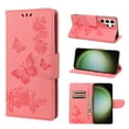 thumbnail image 1 of TECH CIRCLE Case for 2023 Galaxy S23 Ultra 6.8" - Lightweight Wallet Butterfly Case, Pink, 1 of 6