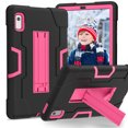 thumbnail image 1 of TECH CIRCLE Case for Lenovo Tab M9 Tablet (9", 2023 Released) - Shockproof Rugged Cover with Kickstand, Black + Rose, 1 of 7