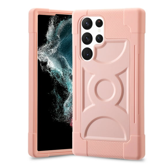 TECH CIRCLE Case for Samsung Galaxy S22 Ultra 5G Cell Phone (6.8in) - Shockproof Protective Lightweight Durable Nice Back Cover Case (Rosegold)