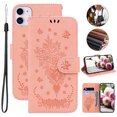 thumbnail image 1 of TECH CIRCLE Case for iPhone 11, Luxury Wallet Flip Leather Magnetic Shockproof Protective Card Slots Holder Case Cover,Pink, 1 of 5