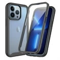 thumbnail image 1 of TECH CIRCLE Case for iPhone 14 Pro Max (6.7") Cell Phone (2022) - Clear Back Cover Case with Screen Protector (Black), 1 of 4