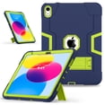 thumbnail image 1 of TECH CIRCLE Case for iPad 10th Generation 10.9 Inch 2022, Heavy Duty Hybrid Shockproof Rugged Protective Case Built-in Stand for iPad 10th Gen 10.9 Inch 2022 for Boys Girls,Navy/Green, 1 of 8