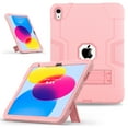 thumbnail image 1 of TECH CIRCLE Case for iPad 10th Generation 10.9 Inch 2022, Heavy Duty Hybrid Shockproof Rugged Protective Case Built-in Stand for iPad 10th Gen 10.9 Inch 2022 for Boys Girls,Rosegold, 1 of 8