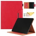 thumbnail image 1 of TECH CIRCLE Case for iPad 10th Generation 10.9 Inch (2022 Model), Multi-Angle Viewing Protective Stand Cover with Pencil Holder & Pocket Auto Sleep/Wake Folio PU Leather Cases for Women Men, Red, 1 of 8