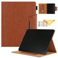 thumbnail image 1 of TECH CIRCLE Case for iPad 10th Generation 10.9 Inch (2022 Model), Multi-Angle Viewing Protective Stand Cover with Pencil Holder & Pocket Auto Sleep/Wake Folio PU Leather Cases for Women Men, Brown, 1 of 8