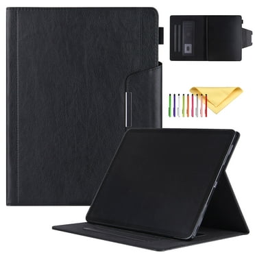 TECH CIRCLE Case for iPad 10th Generation 10.9 Inch (2022 Model), Multi-Angle Viewing Protective Stand Cover with Pencil Holder & Pocket Auto Sleep/Wake Folio PU Leather Cases for Women Men, Black