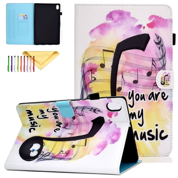 TECH CIRCLE Case for iPad 10th Generation 10.9 Inch 2022,PU Leather Corner Protection Multi-Angle Stand Folio Smart Cover with Auto Sleep/Wake Function for iPad 10.9 Inch 2022 Release, Music