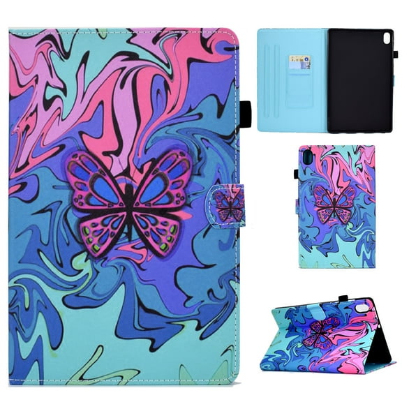 TECH CIRCLE Case for iPad 10th Generation 2022,Premium Leather Folio Multiple Viewing Angles Stand Protective Smart Wallet Kids Cover with Auto Sleep/Wake for 2022 iPad 10th Gen, Little Butterfly
