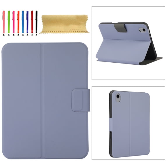 TECH CIRCLE Case for iPad 10th Generation 2022, iPad 10 Case with Pencil Holder,Premium Shock Proof Stand Folio Soft TPU Back Auto Sleep/Wake Case for New Apple iPad 10.9 inch 2022, Purple