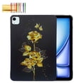 thumbnail image 1 of TECH CIRCLE Case for iPad Air 11 Inch M2 2024,Ultra Slim Thin Lightweight Elegant Pattern Soft TPU Anti-Scratch Protective Back Cover Case for iPad Air 6th Generation 11 Inch M2 2024,Gold Butterfly, 1 of 7