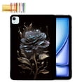 thumbnail image 1 of TECH CIRCLE Case for iPad Air 11 Inch M2 2024,Ultra Slim Thin Lightweight Elegant Pattern Soft TPU Anti-Scratch Protective Back Cover Case for iPad Air 6th Generation 11 Inch M2 2024,Black Rose, 1 of 6