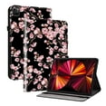 thumbnail image 1 of TECH CIRCLE Case for iPad Air 11-inch M2 2024, iPad Air 5th/4th Gen 10.9" 2022/2020, iPad Pro 11 4th/3rd/2nd/1st Gen,Flower PU Leather Folio TPU Shockproof Auto Sleep/Wake Wallet Case,Plum Blossom, 1 of 7