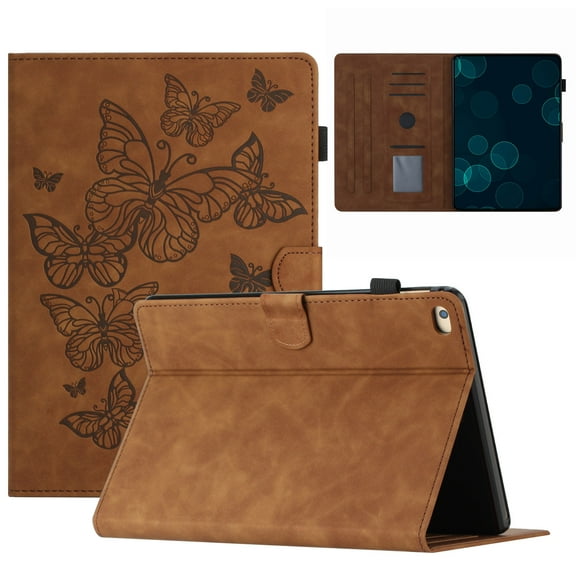TECH CIRCLE Case for iPad Mini 5th/4th Generation (2019/2015), iPad Mini 3/2/1 Case 7.9" - Lightweight Folio Cute Wallet Case with Auto Sleep Wake /Adjustable Viewing Stand Angles (Butterfly Brown)