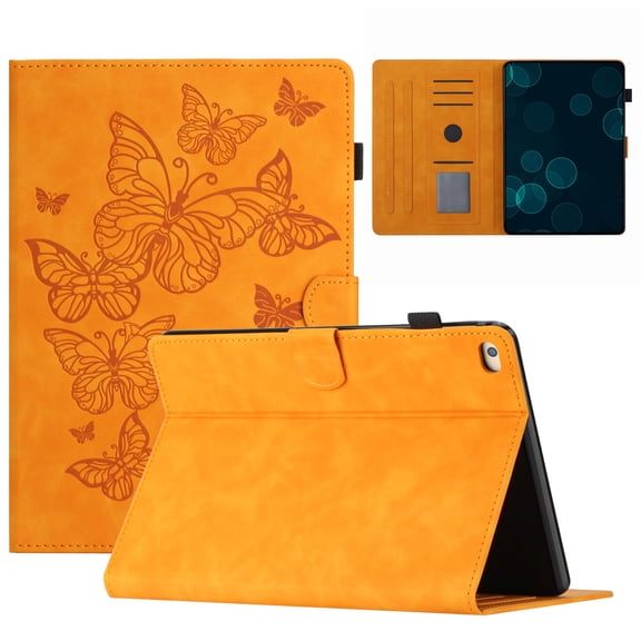 TECH CIRCLE Case for iPad Mini 5th/4th Generation (2019/2015), iPad Mini 3/2/1 Case 7.9" - Lightweight Folio Cute Wallet Case with Auto Sleep Wake /Adjustable Viewing Stand Angles (Butterfly Yellow)